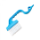 Brosse de nettoyage compacte BlueCompact pour espaces restreints. Ergonomique, légère, bords biseautés. Multicolore. 1