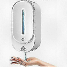 Distributeur automatique de gel hydroalcoolique mural 350 ml, capteur infrarouge sans contact, 26-27 s
