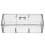 Cube Storage Organizer Acrylic Kitchen Tool Stackable 23.3 x 9.4 x 7 Cm Transparent 1Pack 2