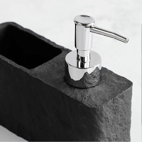 Dispenser di sapone liquido per cucina e bagno, in pietra artificiale, per mani e piatti 2