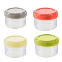 Salad dressing container | 4 sauce jars with lids | Small food storage container | Kitchen accessories for spices, sauces, nuts, desserts, condiments