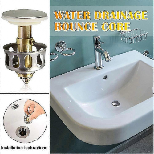2026 Universal Wash Basin Bounce Drain Filter Kitchen Bathroom Strainer Sink Drain Stopper 2
