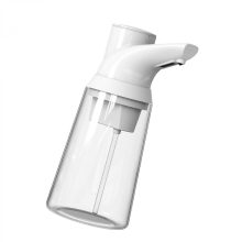 Distributeur de savon automatique blanc, capacité réglable 4 niveaux, IP65, facile à nettoyer, 600 ml, pour salle de bain et cuisine.