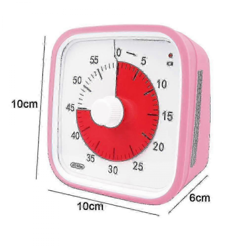 Pink2026 Visual Countdown Timer, Oversize Classroom Visual Timer For Kids And Adults, Durable Mechanical Kitchen Timer Clock 1