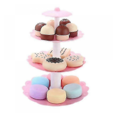 For Kids Food Toy Children Cake Desserts Tower Party Tea Set Pretend Role Play Food 25-26