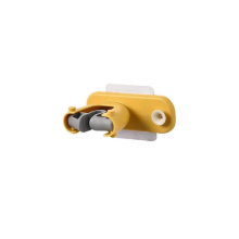 Lot de 4 supports muraux adhésifs jaunes pour balai et serpillère, gain de place pour cuisine, salle de bain, garage.