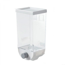 Wall Mounted Cereal Dispenser 1.5L White Airtight Grain Storage Container for Kitchen