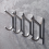 Adhesive Wall Hooks 4 Pack Rustproof Stainless Steel Double Hooks for Bathroom Kitchen Bedroom 1