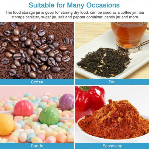Airtight Coffee Bean Canister Compact Design For Dining Table And Kitchen Freshness Preservation 1Pack 2
