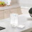 Wall Mounted Cereal Dispenser 1.5L White Airtight Grain Storage Container for Kitchen 4