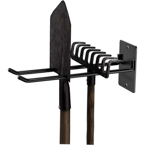 Wall Mounted Mop and Broom Holder with Adjustable Garden Tool Organizer Hooks for Garage Shed Kitchen 2