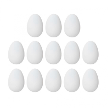 Œufs miniatures en plastique, jouet éducatif pour enfants, 50 pièces, blanc