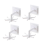 Self Adhesive Wall Hooks 360 Rotating Kitchen Utensil Holder NoDrill SpaceSaving 4 Pack Blue 1