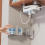 Multicolor2Pcs Wall Mount Wifi Placement Rack Space Saving Suction Cup Hook Router Power Strips Holder for Bathroom Kitchen Use 2