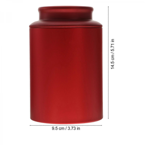 Red Tea Tin Canister with Airtight Lid for Kitchen Use Tinplate Jar 1