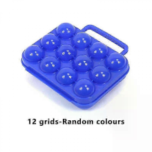 12grids-RandomEgg Storage Box Portable Egg Holder Container for Outdoor Camping Picnic Eggs Box Case Kitchen Organizer Case 25-26