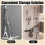 Wall Mounted Broom and Mop Holder with Adjustable Suction Cup Hooks for Bathroom Kitchen Garage 3