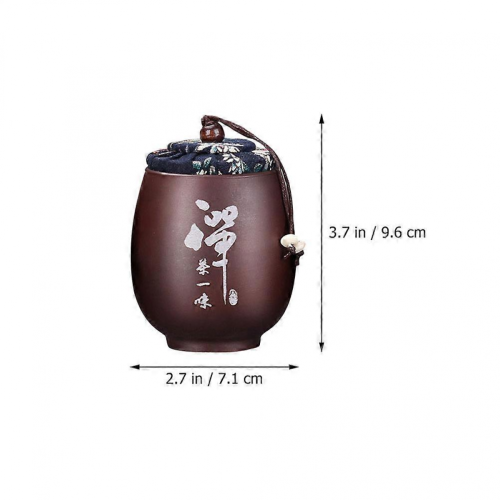 Ceramic Tea Canister Storage Container Kitchen Use Moisture Proof 9.6x7.1cm 1Pcs 1