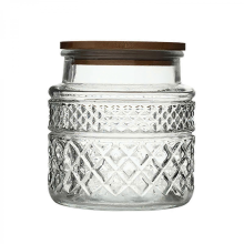 2026 38 FL OZ Glass Storage Jar with Airtight Bamboo Lid for Snacks, Coffee, Tea, Nuts, and Cereal - Vintage Kitchen Canister
