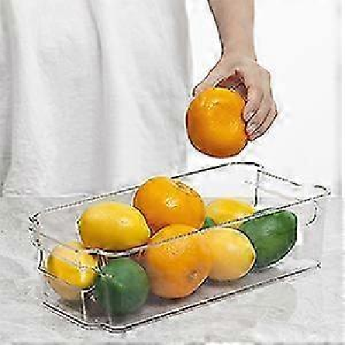 2026 1 piece clear plastic box for refrigerator, freezer, kitchen cabinet 2