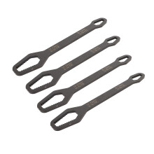 4 Stück verstellbares Doppelenden-Schlüssel-Set 8-22mm Schwarz, hohe Härte