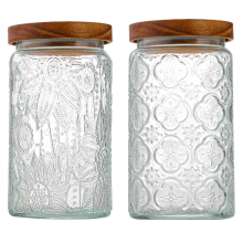 Vintage glass storage jars for kitchen countertops and pantry 2025