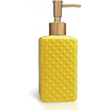 Goldener Seifenspender aus Keramik mit Vintage-Prägung, Lotionpumpe für Badezimmer & Küche