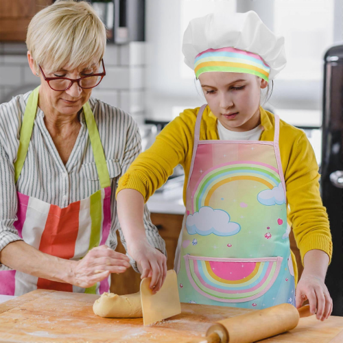 Kinder-Kochschürze Set, Mädchen Backspielhaus Kleidungsset 1