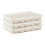 Egg Holder for Fridge Large Stackable Tray with Lid Transparent OdorProof Storage Box Kitchen 1