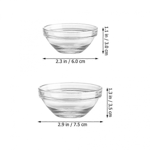 Transparent Glass Food Bowls for Storage Use 12Pcs Multi-Function Kitchen Bowls 1