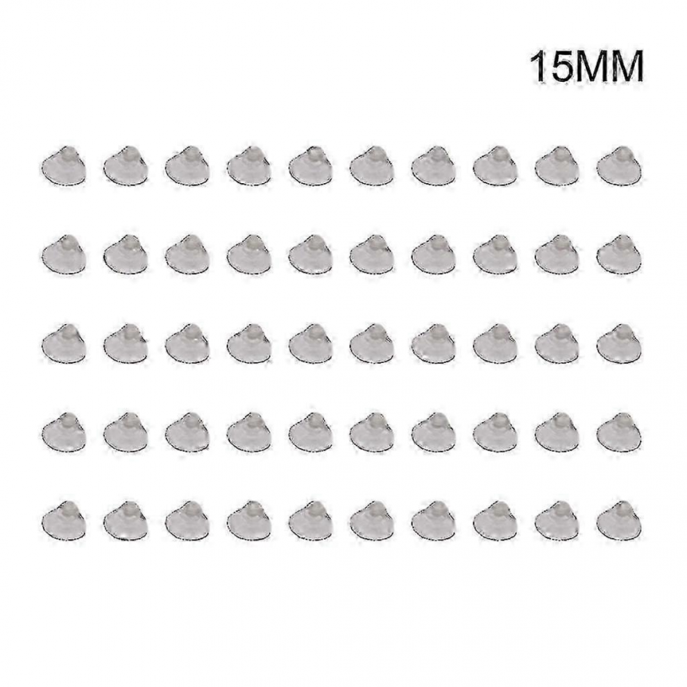 Male15mm2026 50 Pieces Transparent Suction Cups Without Hooks Anti-Collision Sucker Pad 7771292228849