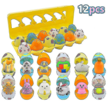 Confezione da 12 Uova di Pasqua Pre-riempite con Giocattoli Sensoriali Fidget a Sorpresa, Regalo per Bambini, Bomboniere Pasquali