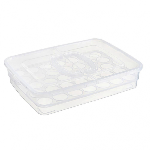 Detachable Grid Layer Egg Storage Box For Kitchen Use White 36.5X26.5X7CM Sealing 1Pc 1