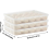 Egg Holder for Fridge Large Stackable Tray with Lid Transparent OdorProof Storage Box Kitchen 4