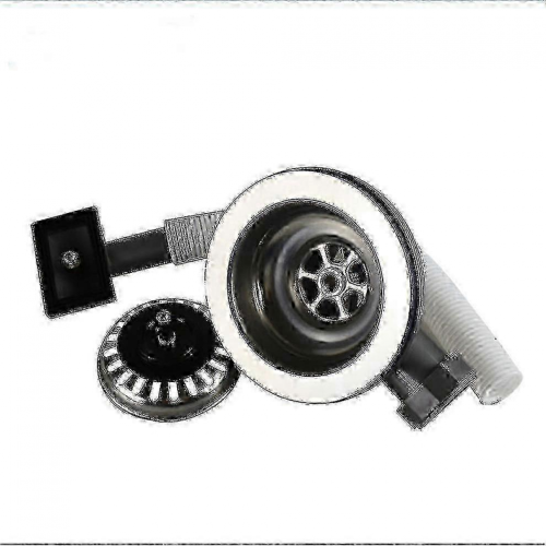 Stainless Steel Kitchen Sink Strainer Basket with Rectangular Overflow and Drain Assembly 2026 2
