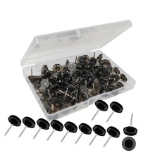 50/100Pcs Big Head Push Pin Plastic Flat Head Thumb-Black 100
