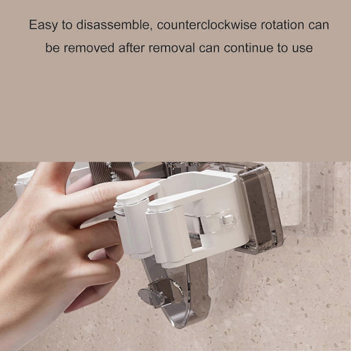 Wall Mounted Broom Mop Holder No Drill AntiSlip Space Saving Organizer for Kitchen Bathroom 2