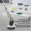 GrayElectric Scrubber Shower Scrubber Ipx7 with 7 Replaceable Brush Heads and Adjustable Removable Extension Handle B 5