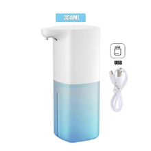 Distributeur de savon mousse automatique USB 350 ml, rechargeable, pour salle de bain et cuisine.