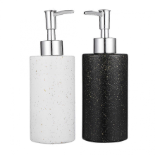 Lot de 2 flacons shampoing vides en verre avec pompe - Stockage