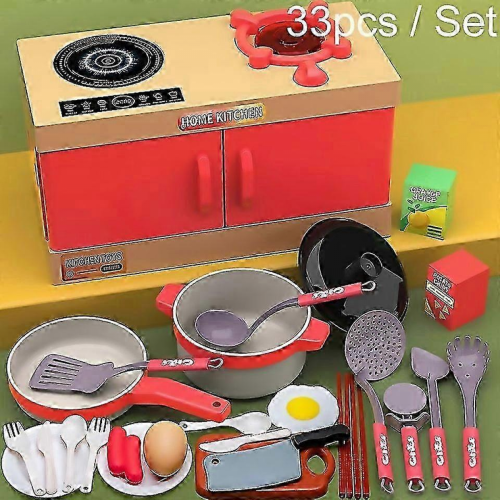Ensemble de 33 pièces cuisine jouet : simulation, éducatif, style Ran 25-26
