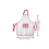 Grembiule da cucina per bambini, cotone rosso, con mini peluche, per giochi di ruolo, 1 set 2