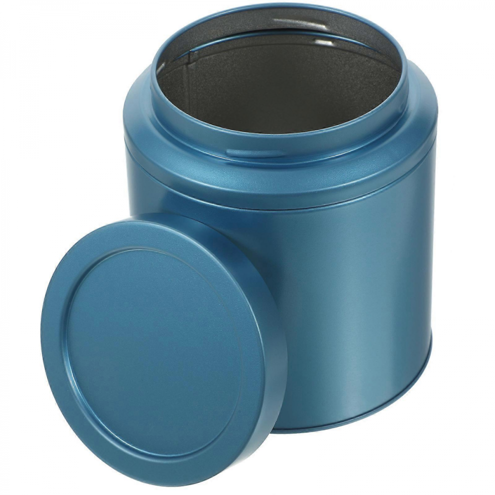 Airtight Tea Canister For Kitchen Use Blue Tinplate Storage Jar 5296447318821