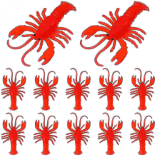 Simulated Crayfish Sea Creature Models Kids Playsets Plastic Soft Crawfish Decorations Better 26-27s