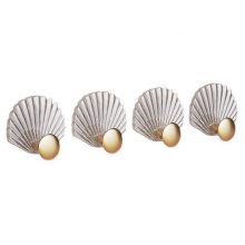 Crochets muraux transparents blancs (4 pièces) - Porte-serviettes et vêtements - Rangement créatif pour petits objets