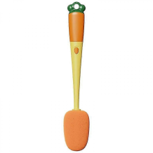 Smooth grip sponge cup brush for kitchen cleaningYellow