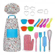 30Pcs/set Kids Baking Set Baking Tools Cooking Set Includes Kids Apron Chef Hat 2026
