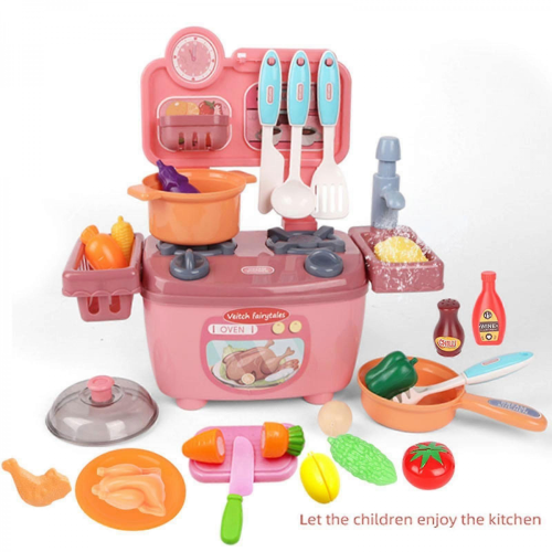 Mini Küchenspülen-Spielzeug Set mit Kochgeschirr 2