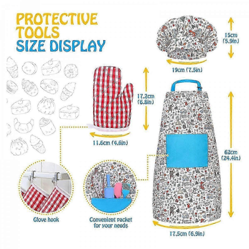 30Pcs/set Kids Baking Set Baking Tools Cooking Set Includes Kids Apron Chef Hat 2026 2