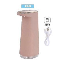 Distributeur de savon mousse automatique 450 ml USB, capteur intelligent pour salle de bain et cuisine, rechargeable